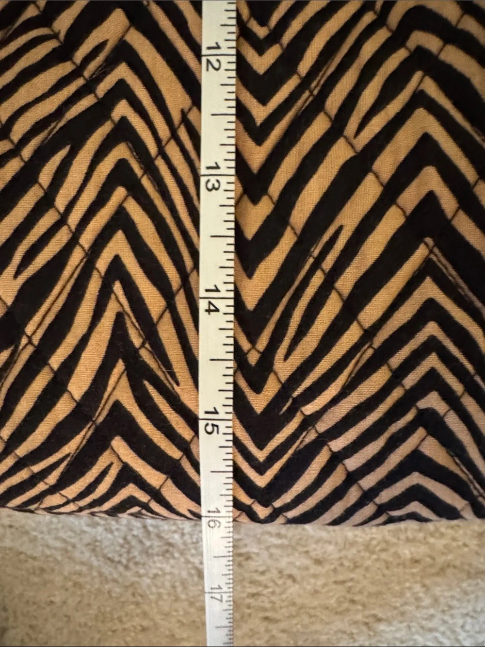 Vera Bradley Black & Tan Zebra-Print Campus Backpack